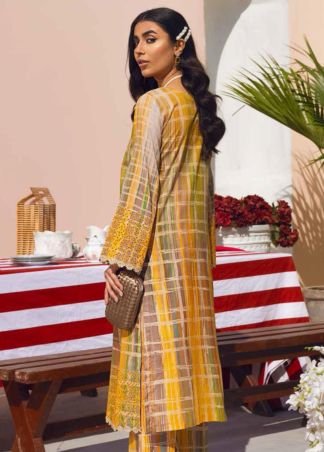 Ballerina By Nureh Embroidered Lawn Suits Unstitched 2 Piece NU22BL NU2- 36 - Summer Collection