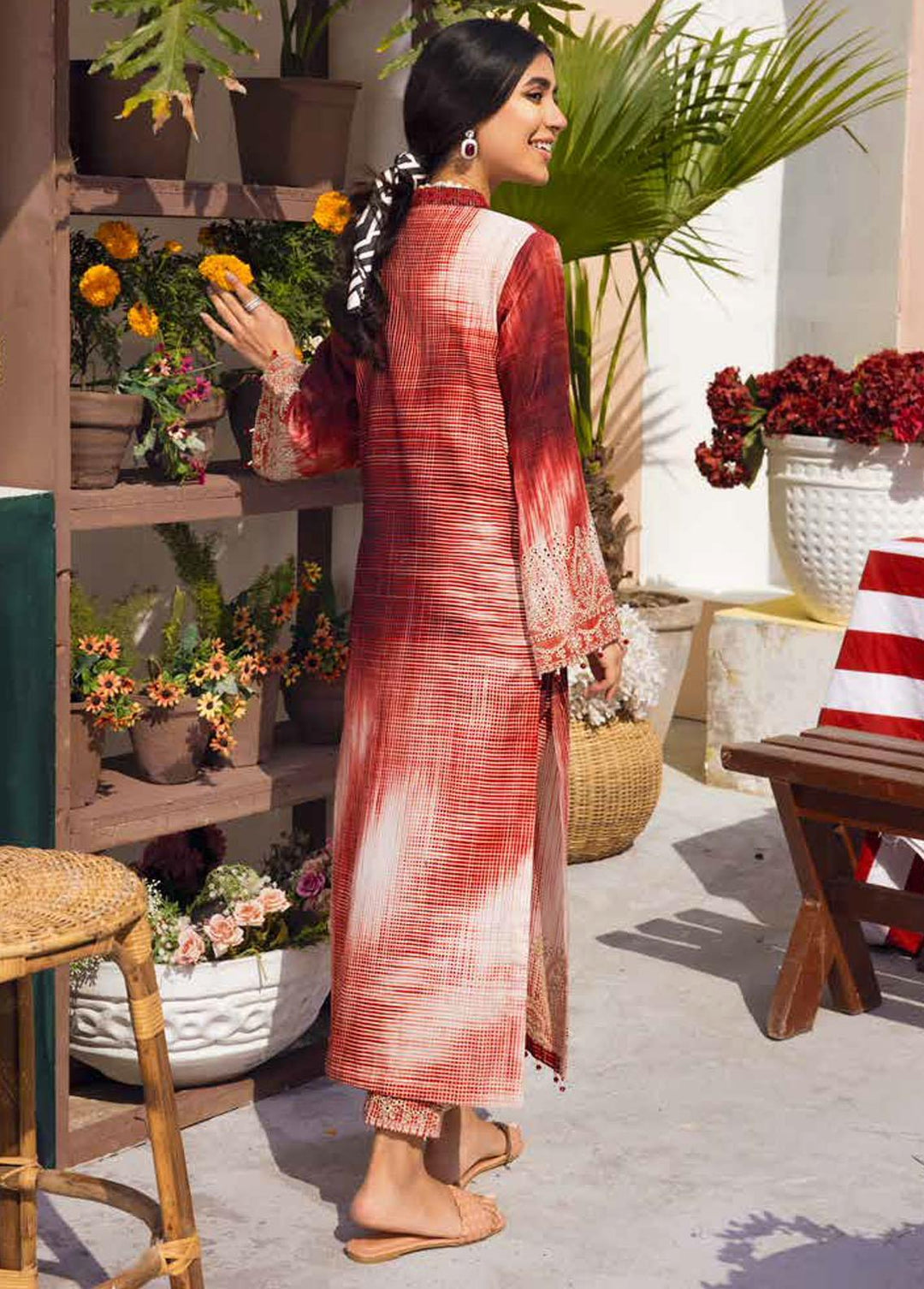 Ballerina By Nureh Embroidered Lawn Suits Unstitched 2 Piece NU22BL NU2- 40 - Summer Collection