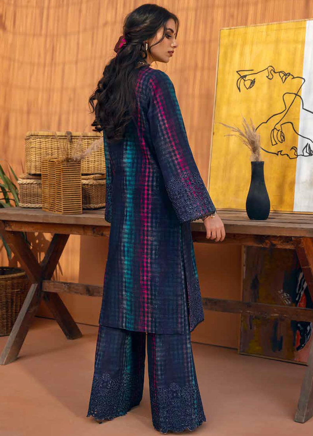 Nureh Embroidered Chikankari Khaddar Suits Unstitched 2 Piece NU21B-2 Angel NU2-19 - Winter Collection