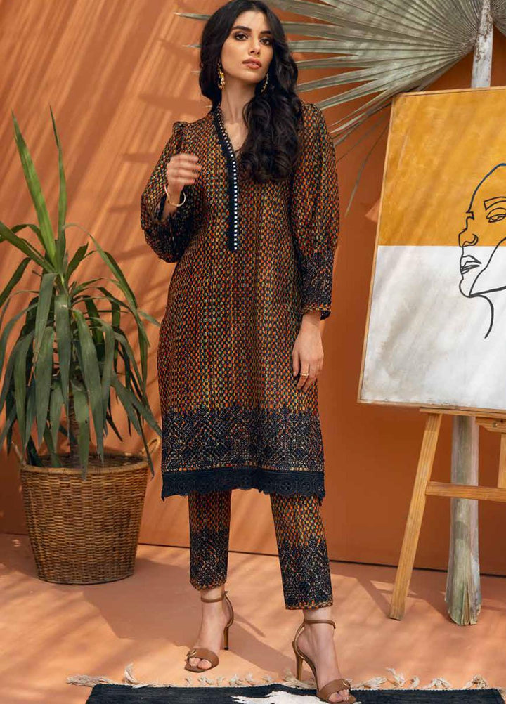 Nureh Embroidered Chikankari Khaddar Suits Unstitched 2 Piece NU21B-2 Twig NU2-18 - Winter Collection