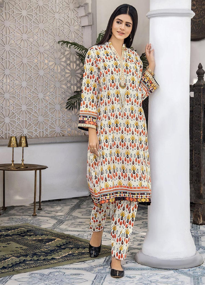 Nureh By Khas Printed Lawn Suits Unstitched 2 Piece KHS23N RKT-1702 - Summer Collection