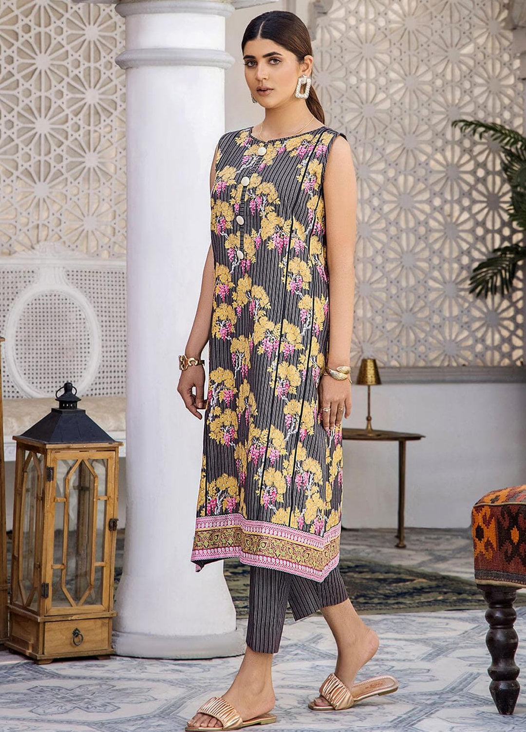 Nureh By Khas Printed Lawn Suits Unstitched 2 Piece KHS23N RKT-1704 - Summer Collection