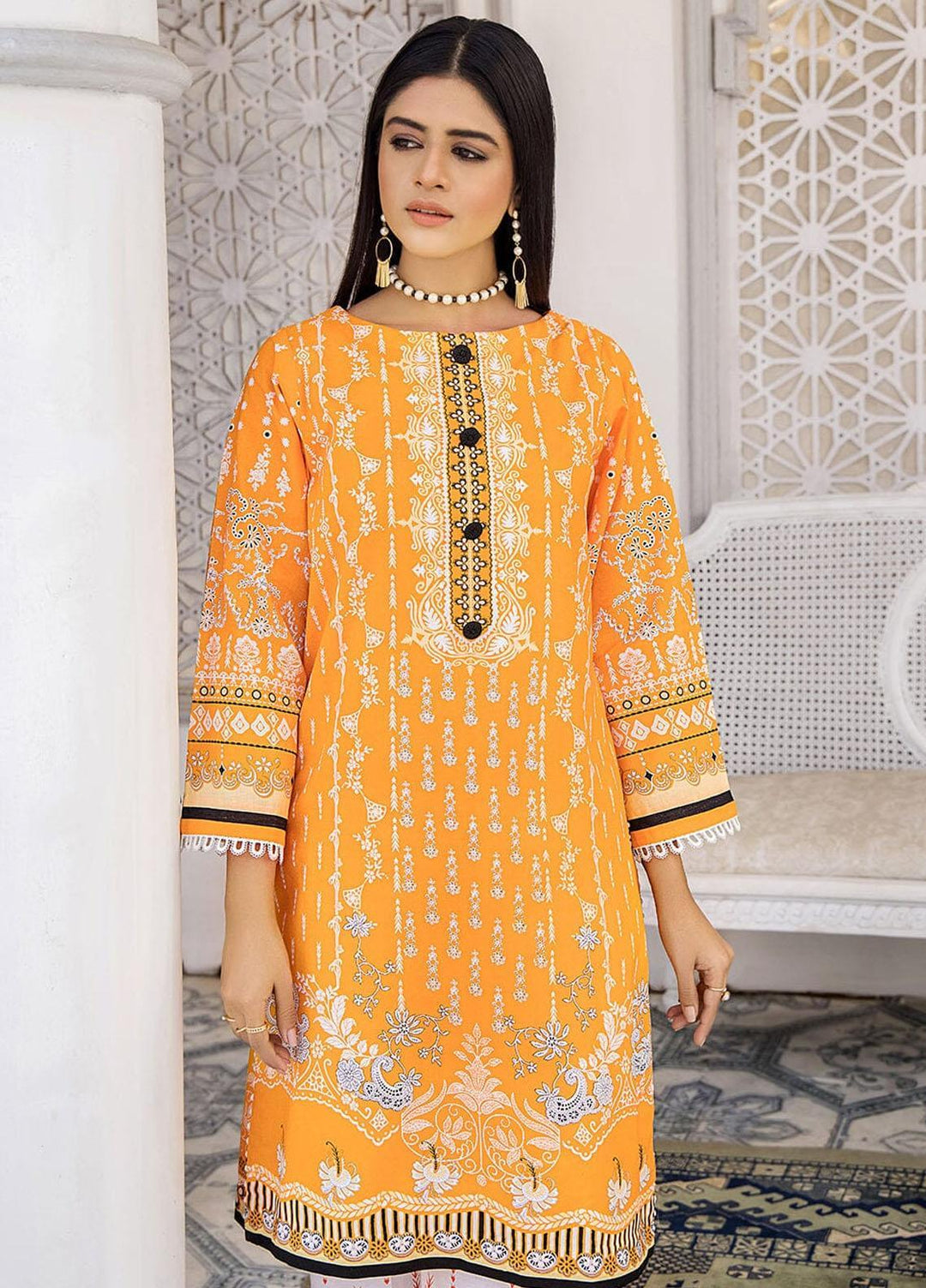 Nureh By Khas Printed Lawn Suits Unstitched 2 Piece KHS23N RKT-1707 - Summer Collection