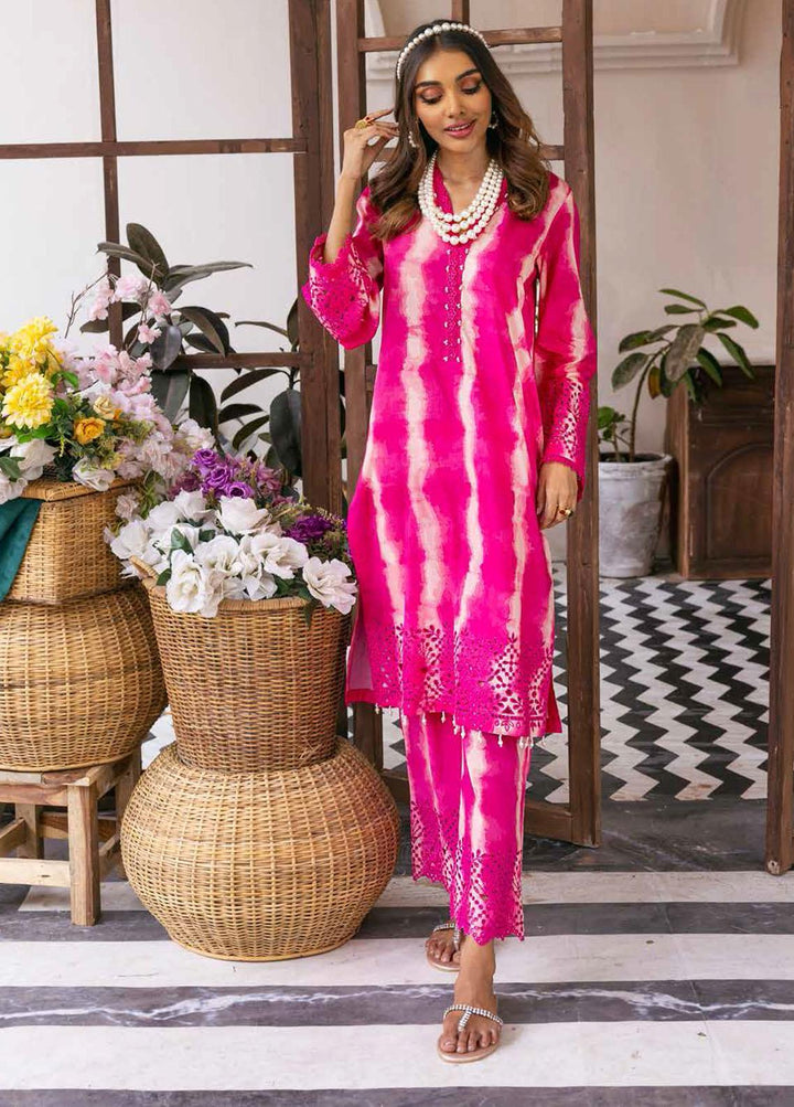 Nureh Embroidered Lawn Suits Unstitched 2 Piece NU22L NU2- 51 - Summer Collection