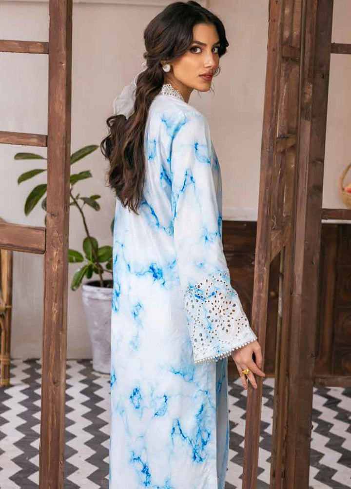 Nureh Embroidered Lawn Suits Unstitched 2 Piece NU22L NU2- 52 - Summer Collection