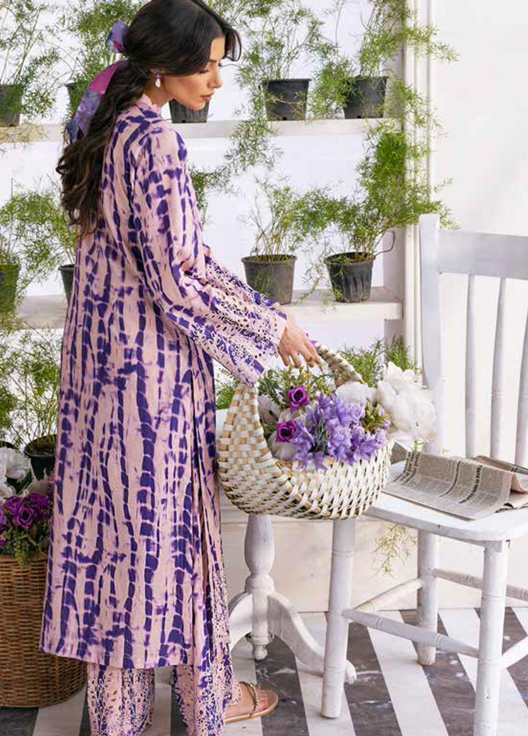 Nureh Embroidered Lawn Suits Unstitched 2 Piece NU22L NU2- 53 - Summer Collection