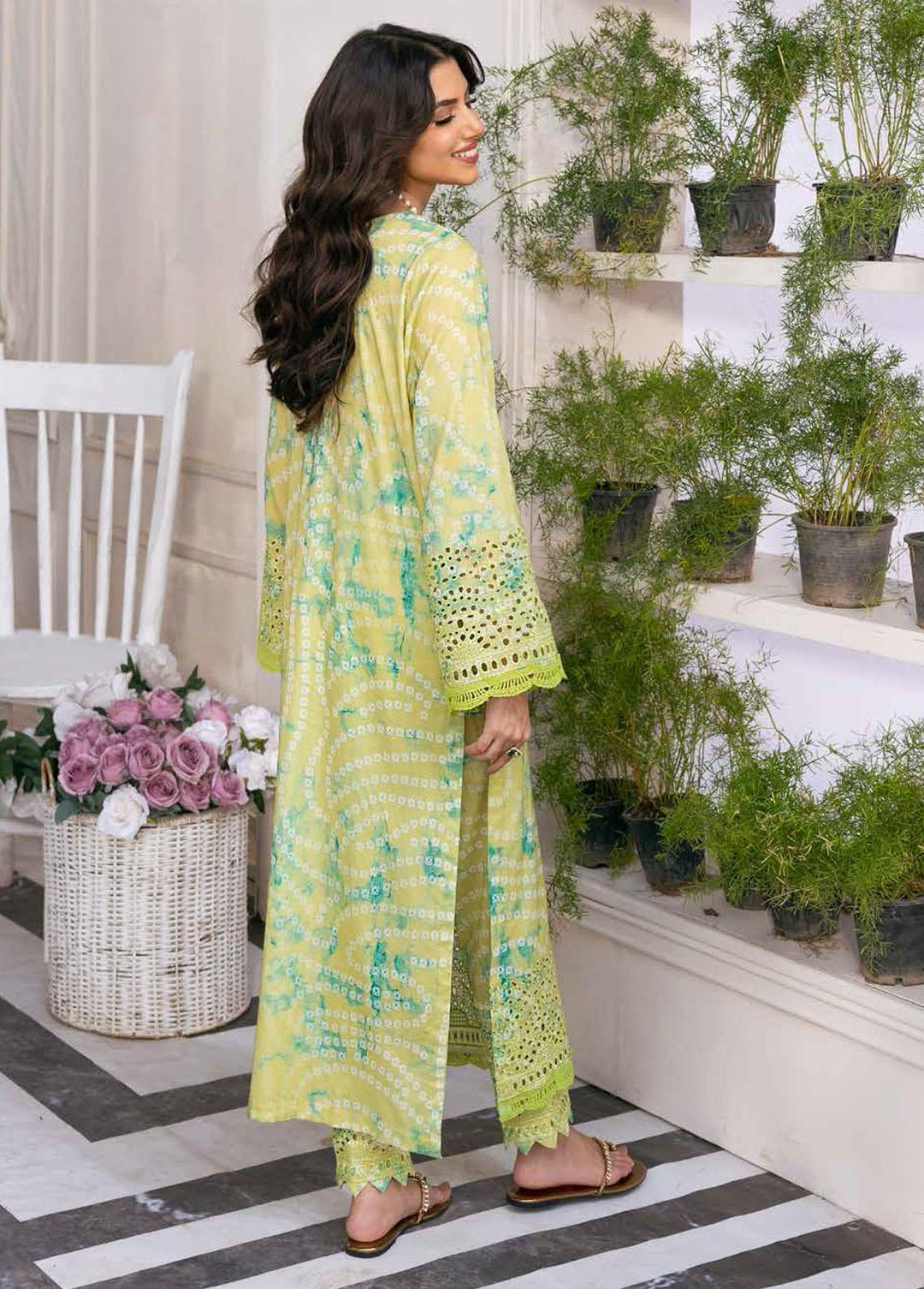 Nureh Embroidered Lawn Suits Unstitched 2 Piece NU22L NU2- 54 - Summer Collection