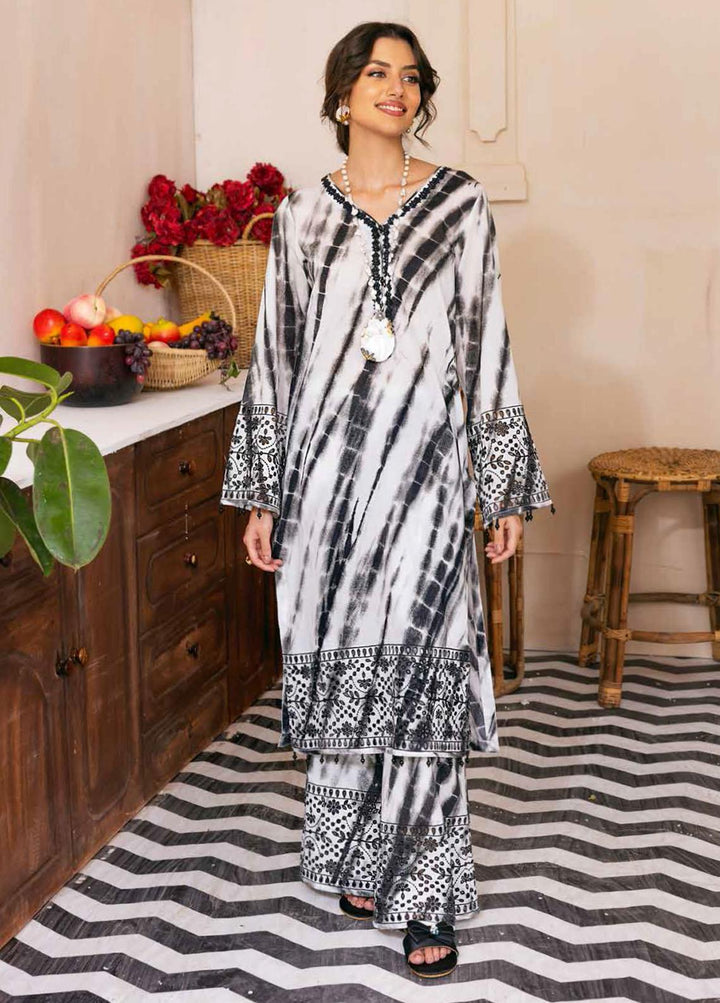 Nureh Embroidered Lawn Suits Unstitched 2 Piece NU22L NU2- 56 - Summer Collection