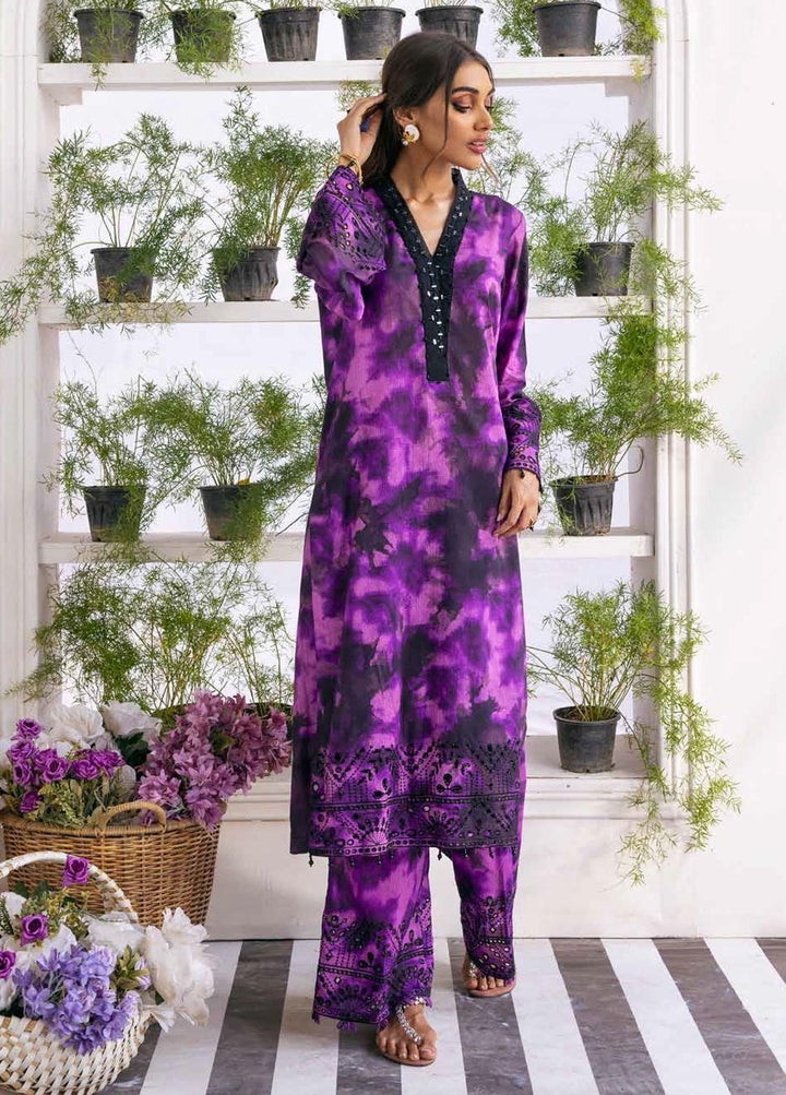 Nureh Embroidered Lawn Suits Unstitched 2 Piece NU22L NU2- 57 - Summer Collection