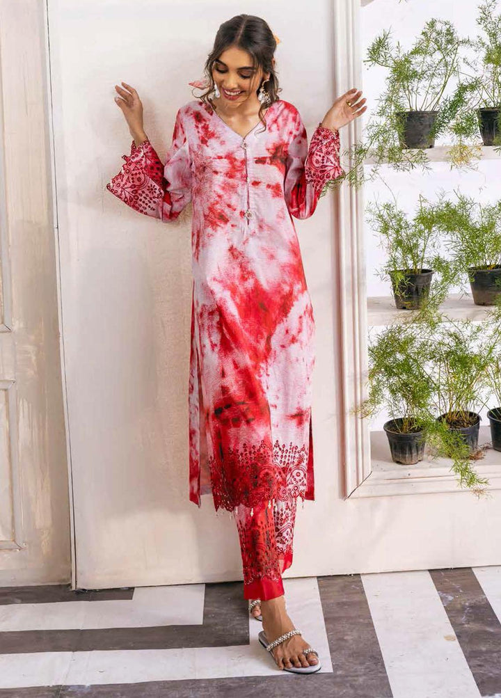 Nureh Embroidered Lawn Suits Unstitched 2 Piece NU22L NU2- 58 - Summer Collection