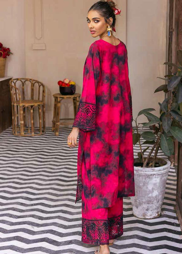 Nureh Embroidered Lawn Suits Unstitched 2 Piece NU22L NU2- 60 - Summer Collection