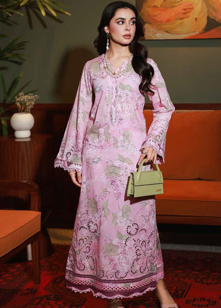 Nureh Chikankari Lawn Suits Unstitched 2 Piece NU25BRU NU2-180 - Summer Collection