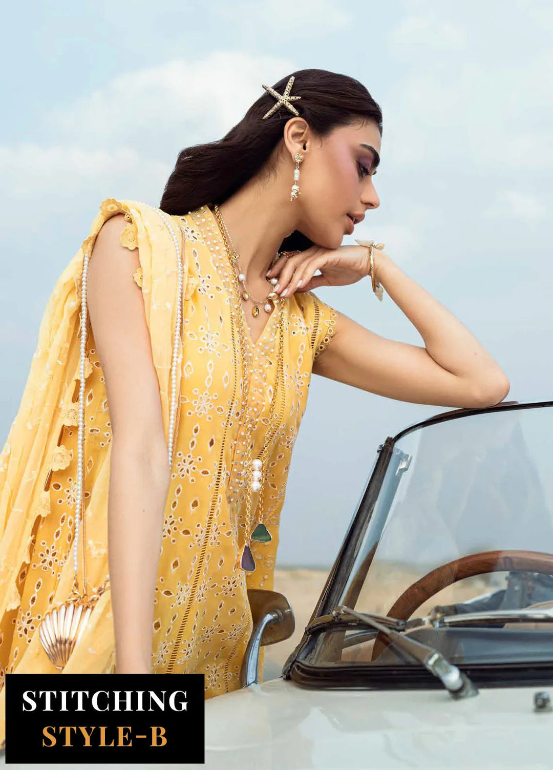 Nureh Chikankari Swiss Lawn Suits Unstitched 4 Piece NU25KE NE-144 - Summer Collection