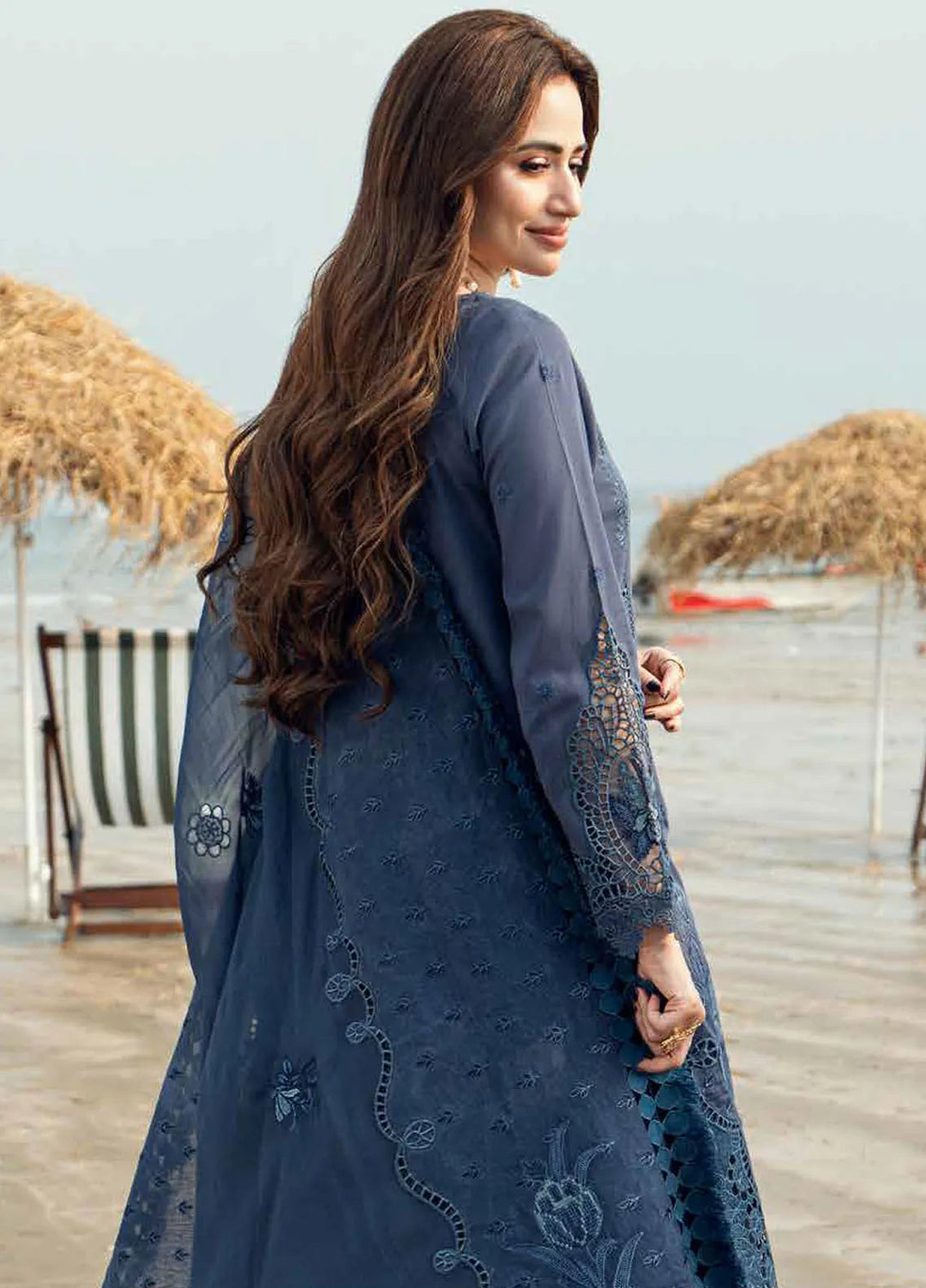 Nureh Chikankari Swiss Lawn Suits Unstitched 4 Piece NU25KE NE-146 - Summer Collection