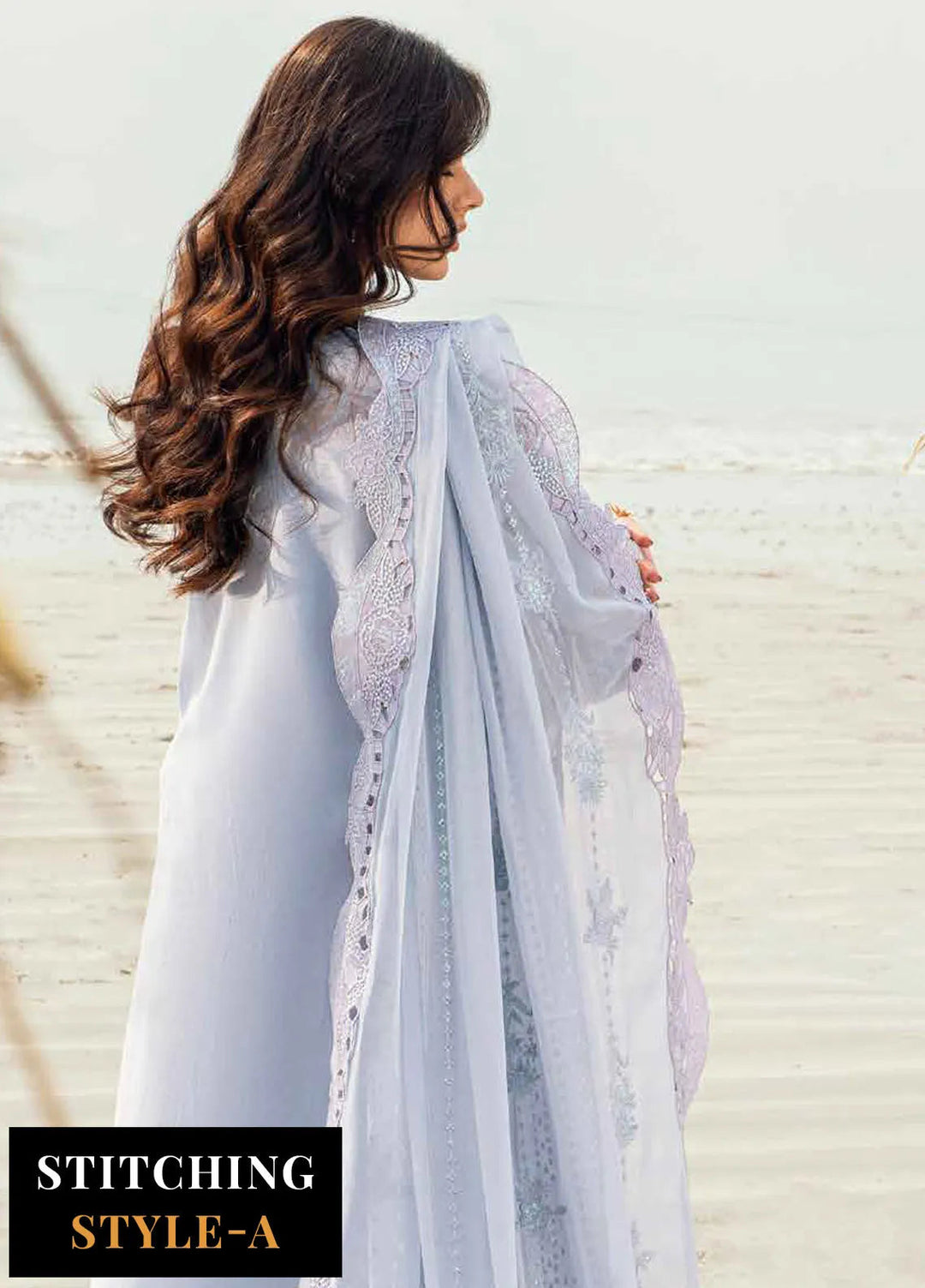 Nureh Chikankari Swiss Lawn Suits Unstitched 4 Piece NU25KE NE-150 - Summer Collection