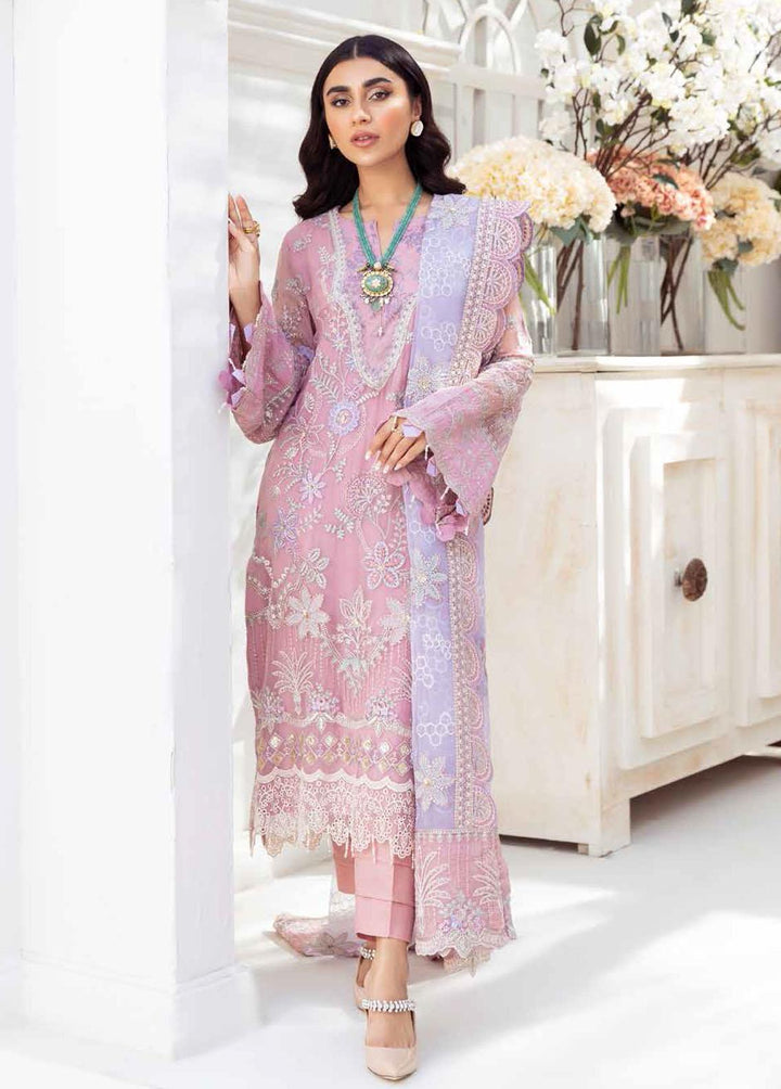 Elanora By Nureh Embroidered Chiffon Suits Unstitched 4 Piece NU22E NEL-01 - Luxury Collection