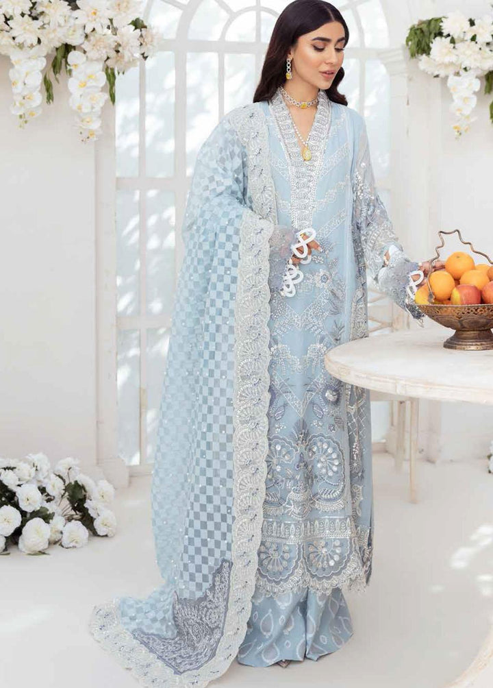 Elanora By Nureh Embroidered Chiffon Suits Unstitched 4 Piece NU22E NEL-02 - Luxury Collection