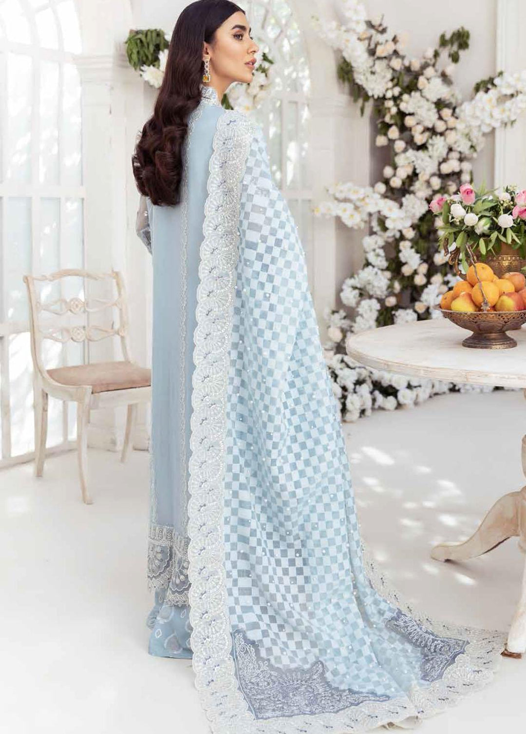 Elanora By Nureh Embroidered Chiffon Suits Unstitched 4 Piece NU22E NEL-02 - Luxury Collection