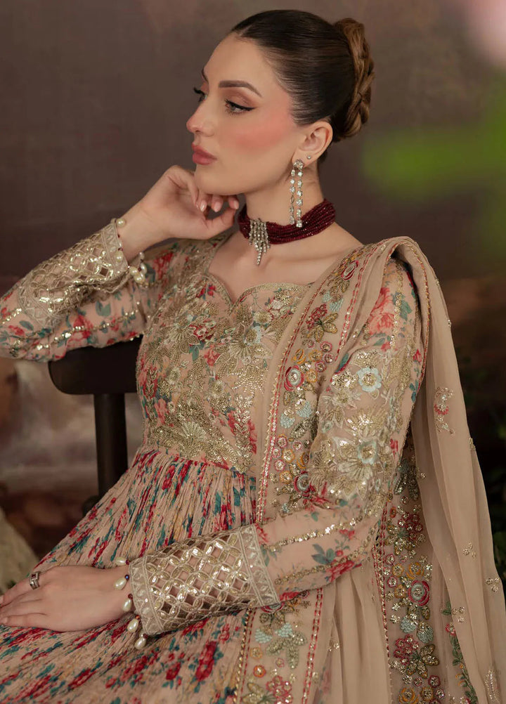 Nureh Embroidered Chiffon Suit Unstitched 3 Piece NU25AC AM-13 - Formals Collection