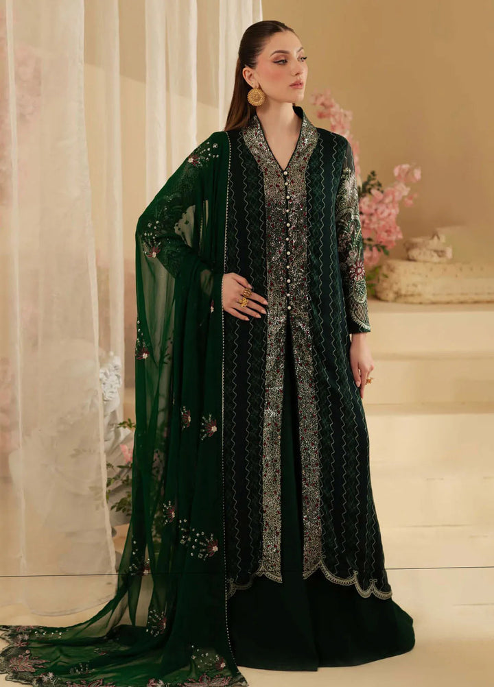 Nureh Embroidered Chiffon Suit Unstitched 3 Piece NU25AC AM-16 - Formals Collection