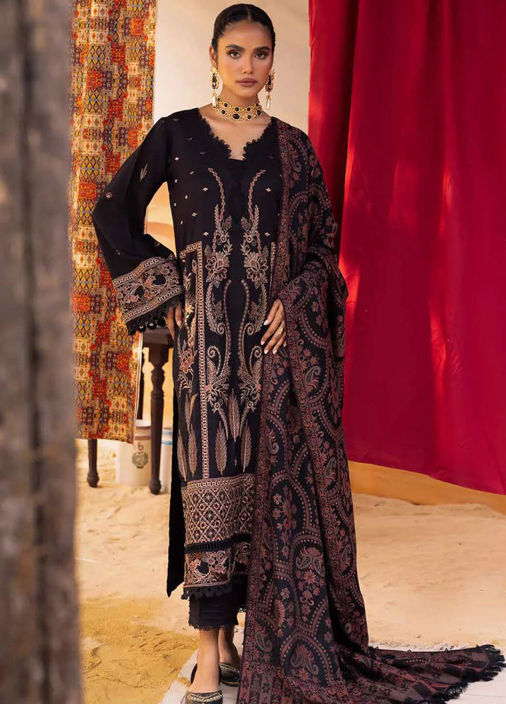 Nureh Embroidered Dhanak Suit Unstitched 3 Piece NU24ES NE-61 - Winter Collection