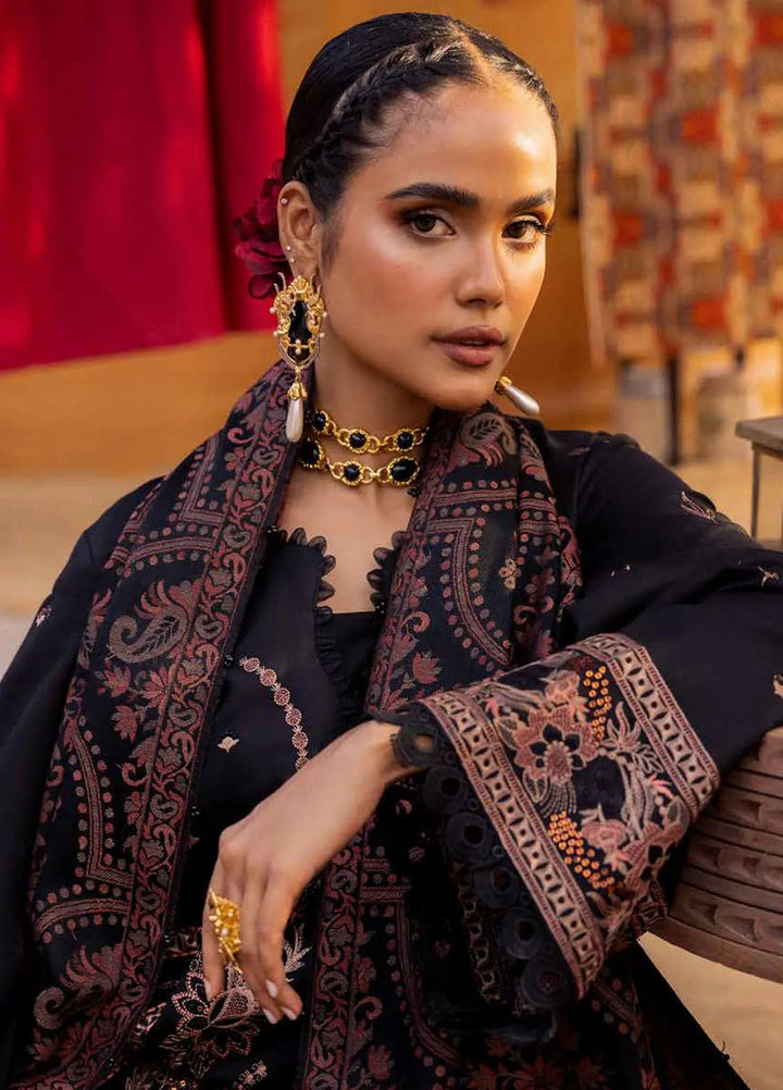 Nureh Embroidered Dhanak Suit Unstitched 3 Piece NU24ES NE-61 - Winter Collection