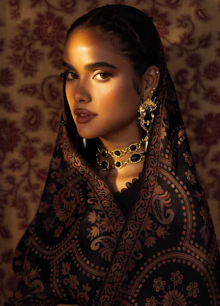 Nureh Embroidered Dhanak Suit Unstitched 3 Piece NU24ES NE-61 - Winter Collection