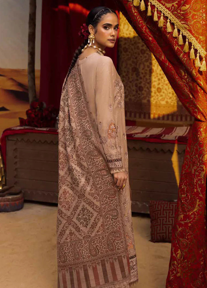 Nureh Embroidered Dhanak Suit Unstitched 3 Piece NU24ES NE-65 - Winter Collection