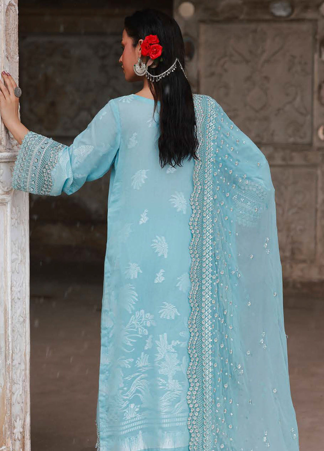 Nureh Embroidered Jacquard Suits Unstitched 3 Piece NU25MJ D-02 NJ-102 - Festive Collection