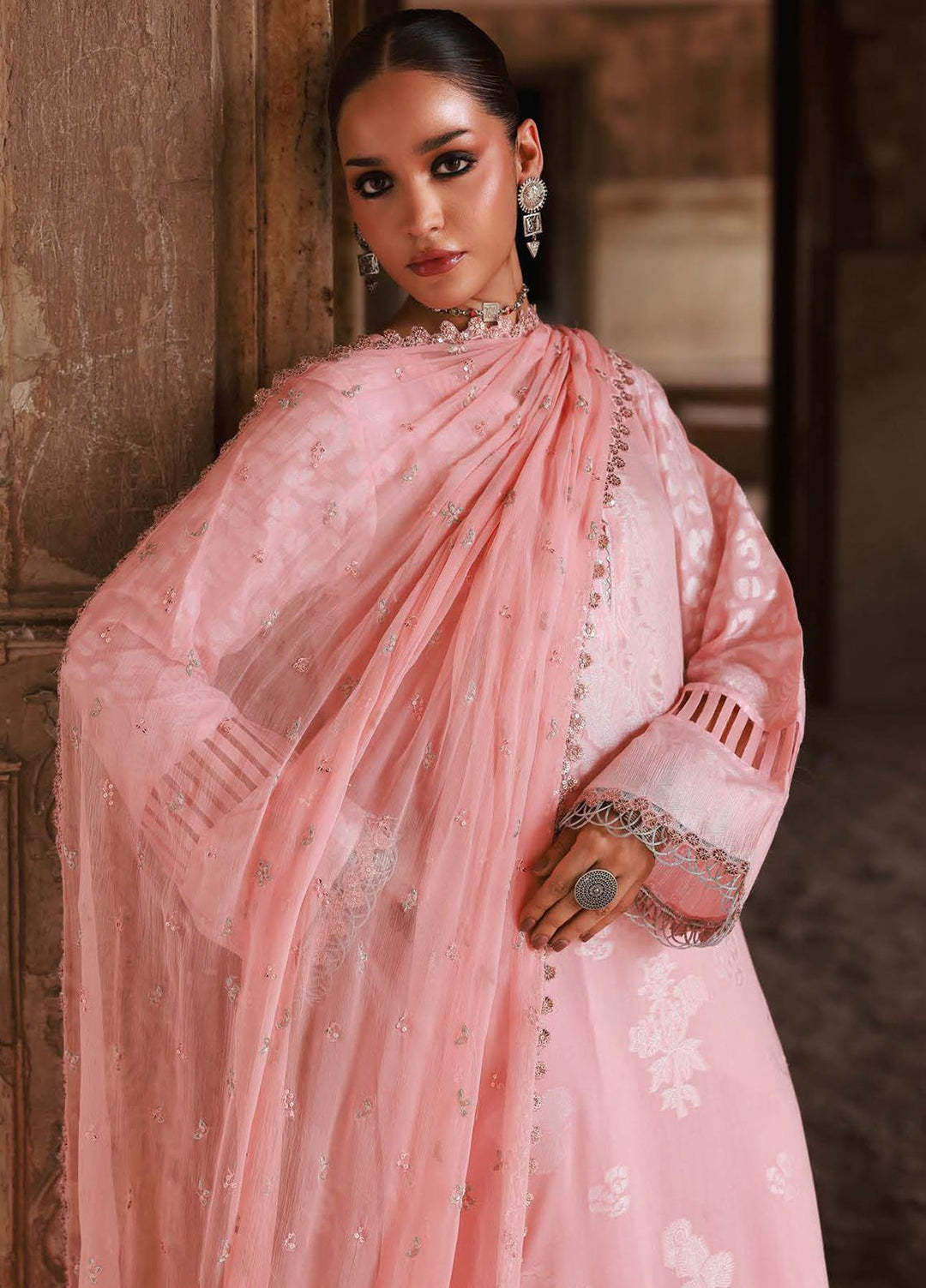 Nureh Embroidered Jacquard Suits Unstitched 3 Piece NU25MJ D-03 NJ-103 - Festive Collection