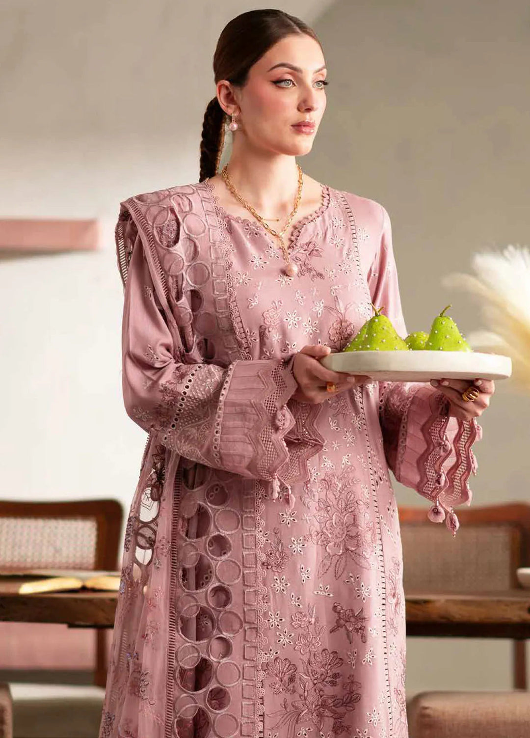 Nureh Embroidered Karandi Suit Unstitched 3 Piece NU24EK NE-102 - Winter Collection