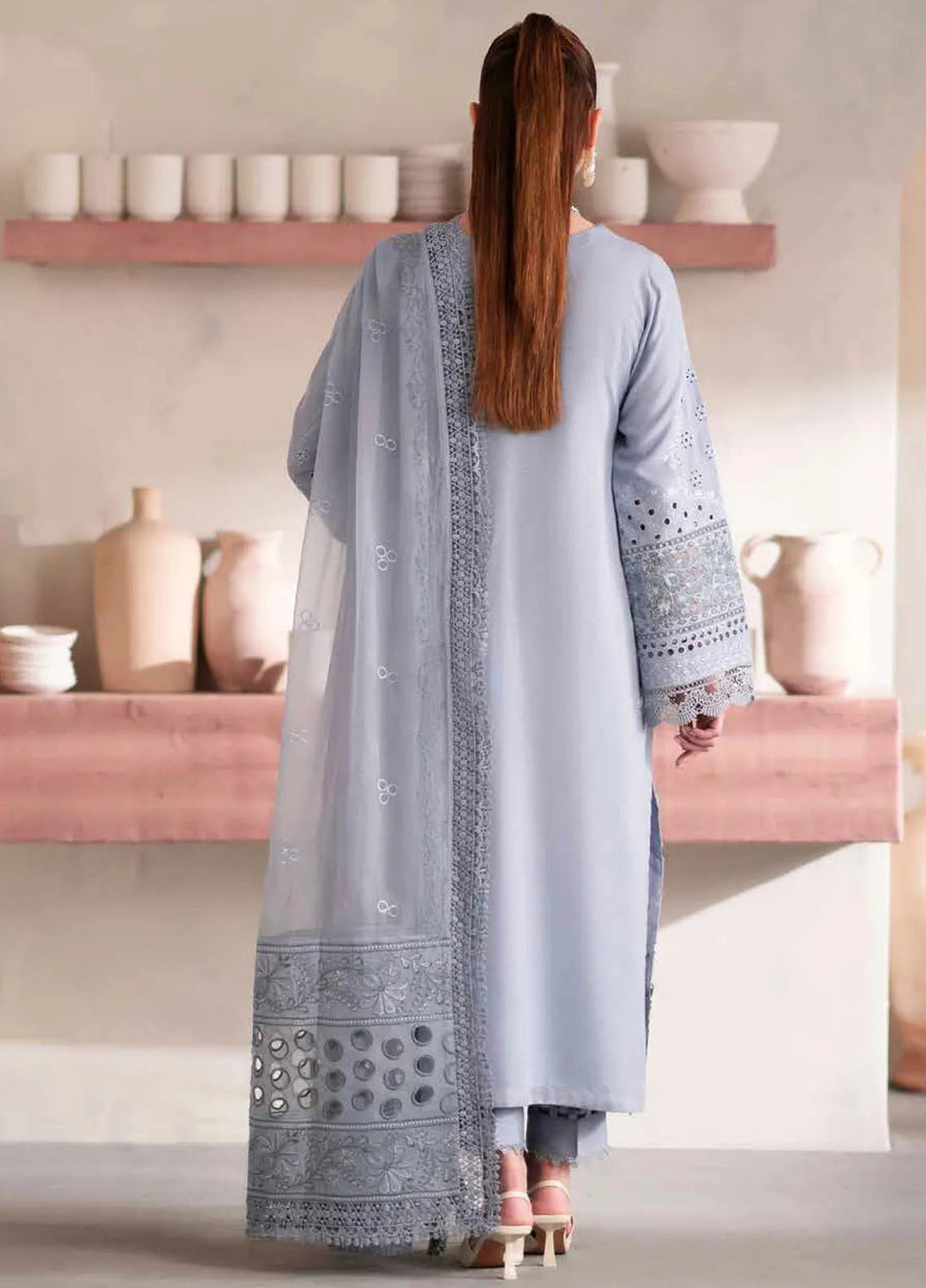 Nureh Embroidered Karandi Suit Unstitched 3 Piece NU24EK NE-103 - Winter Collection