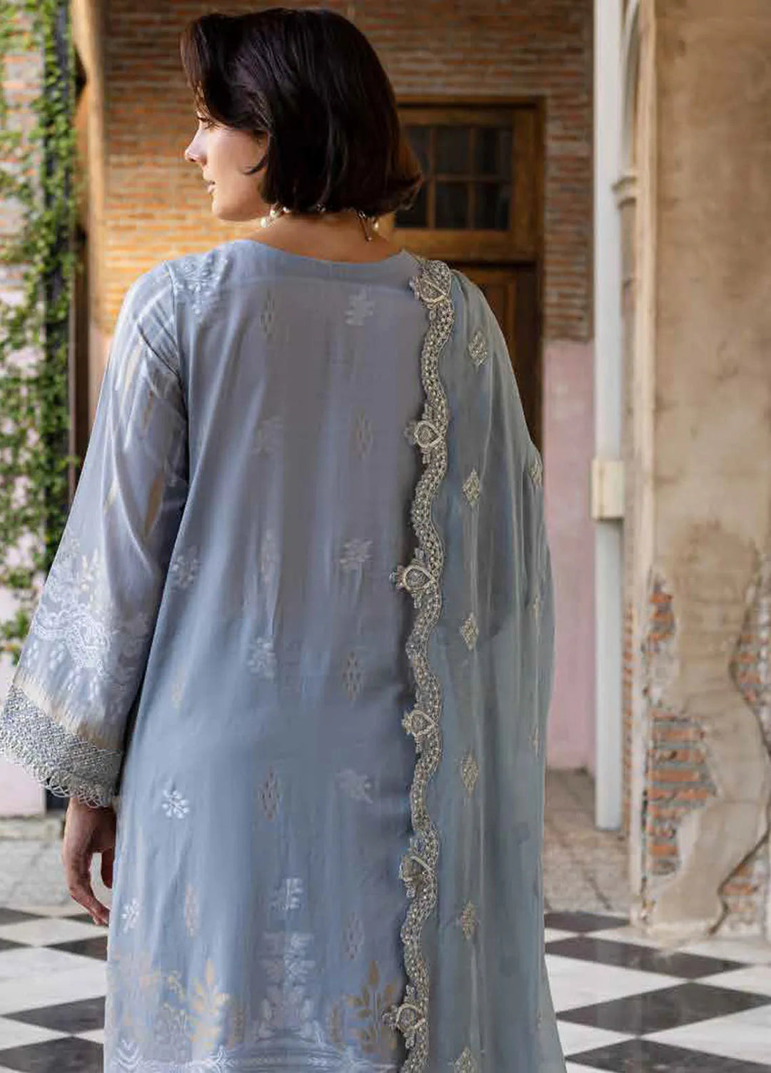 Nureh Embroidered Lawn Suit Unstitched 3 Piece NU25LJ NE-152 - Summer Collection