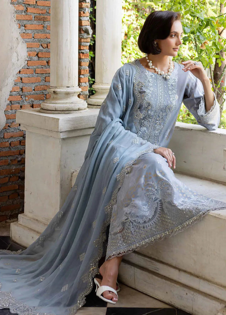 Nureh Embroidered Lawn Suit Unstitched 3 Piece NU25LJ NE-152 - Summer Collection