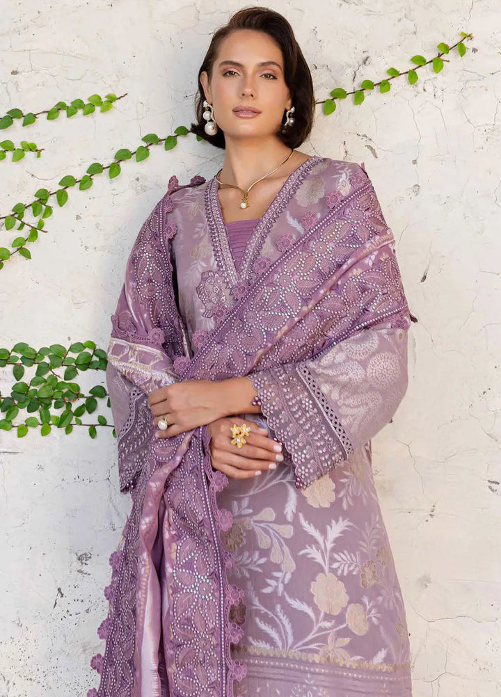 Nureh Embroidered Lawn Suit Unstitched 3 Piece NU25LJ NE-153 - Summer Collection