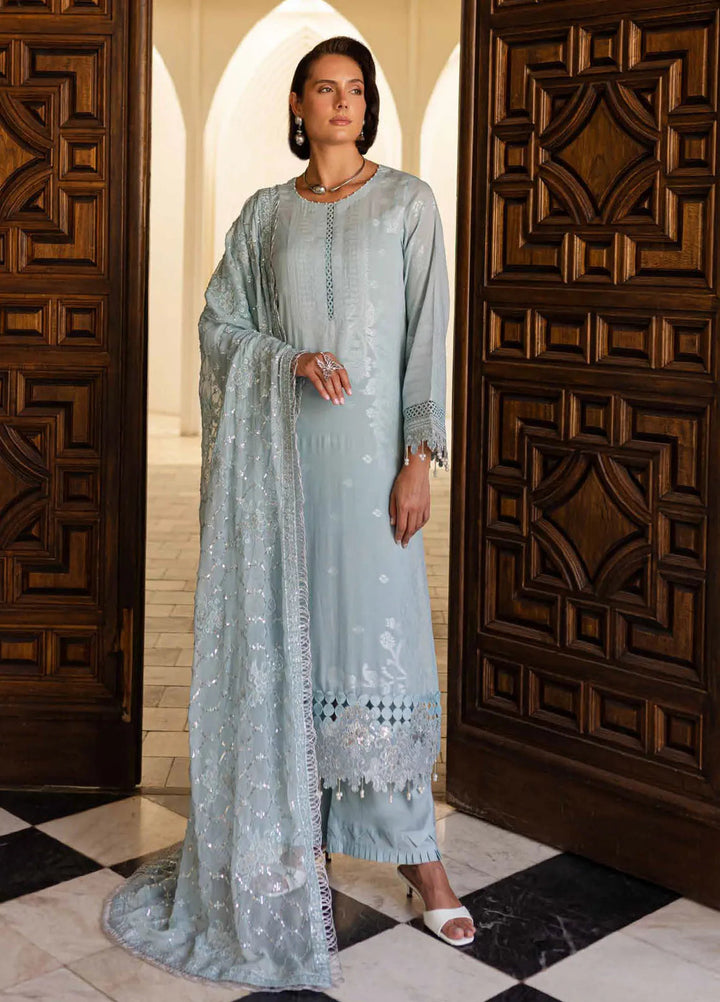 Nureh Embroidered Lawn Suit Unstitched 3 Piece NU25LJ NE-154 - Summer Collection