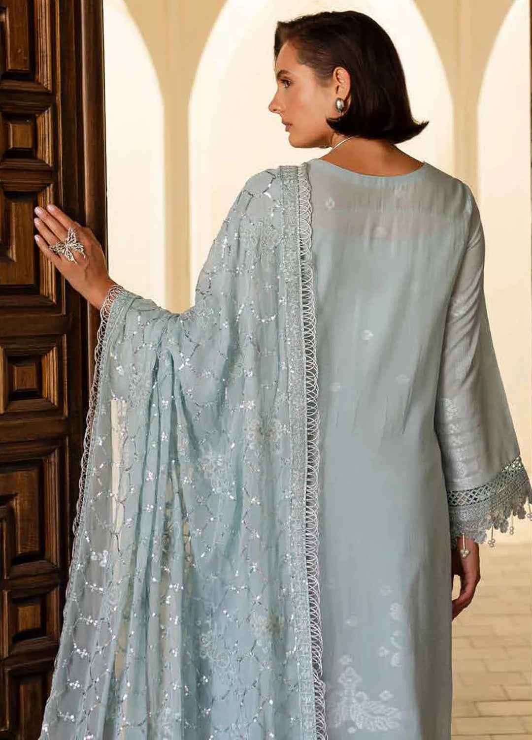 Nureh Embroidered Lawn Suit Unstitched 3 Piece NU25LJ NE-154 - Summer Collection