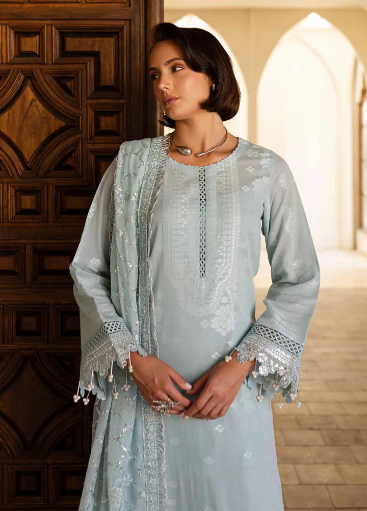 Nureh Embroidered Lawn Suit Unstitched 3 Piece NU25LJ NE-154 - Summer Collection