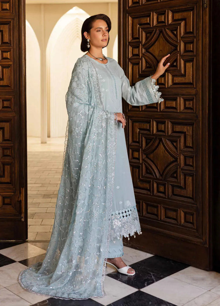 Nureh Embroidered Lawn Suit Unstitched 3 Piece NU25LJ NE-154 - Summer Collection