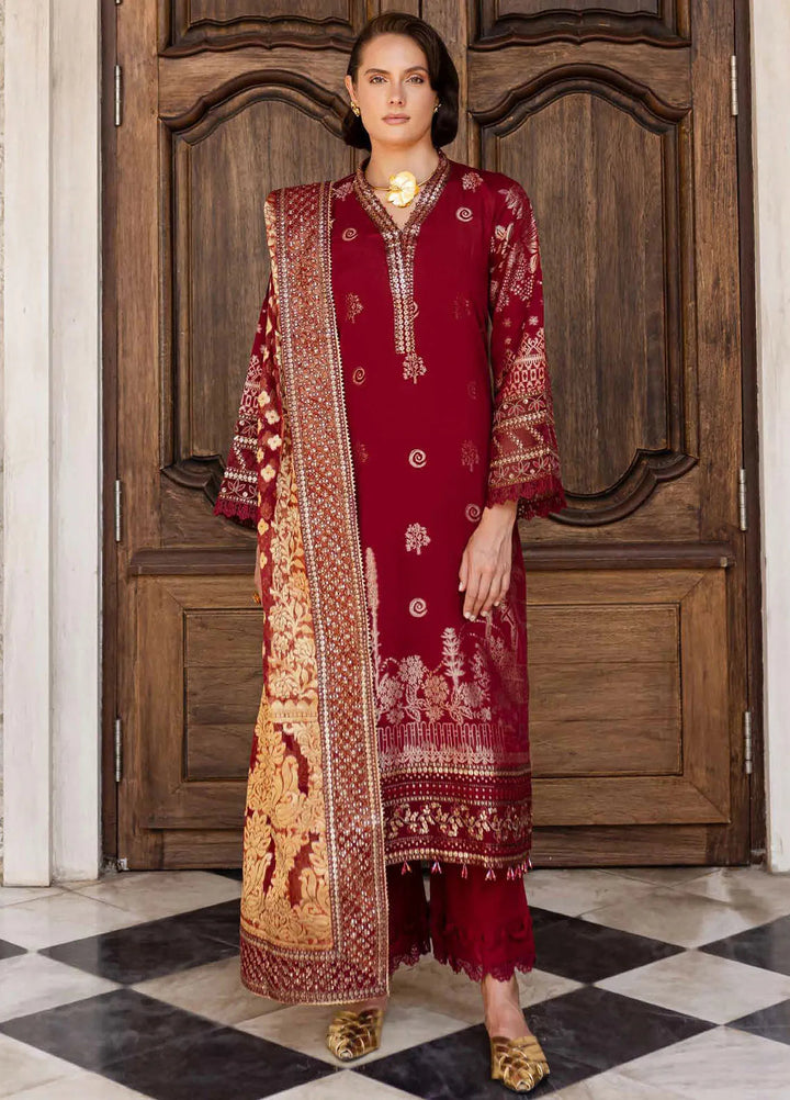 Nureh Embroidered Lawn Suit Unstitched 3 Piece NU25LJ NE-155 - Summer Collection