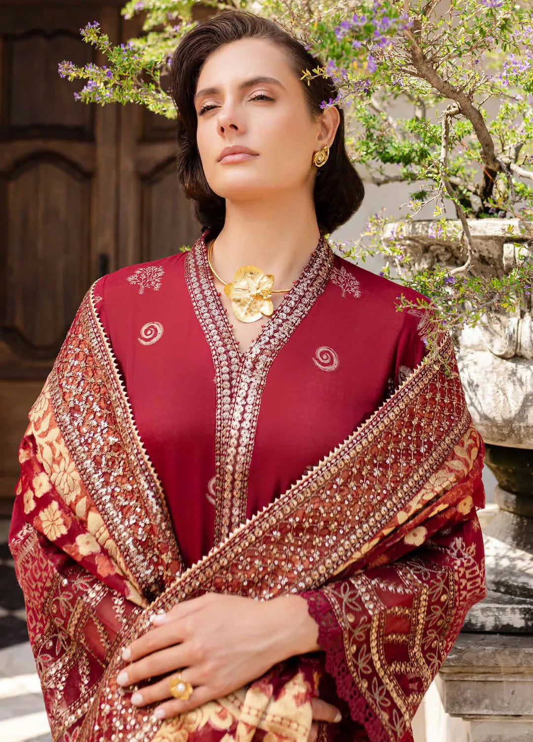 Nureh Embroidered Lawn Suit Unstitched 3 Piece NU25LJ NE-155 - Summer Collection