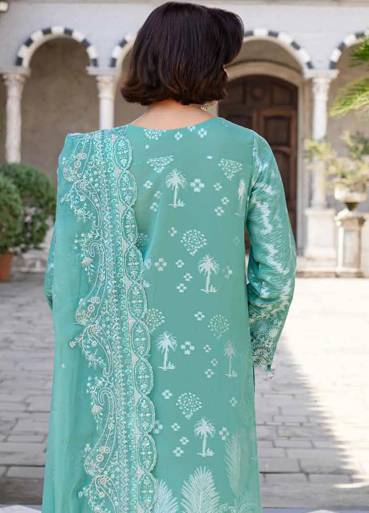 Nureh Embroidered Lawn Suit Unstitched 3 Piece NU25LJ NE-157 - Summer Collection
