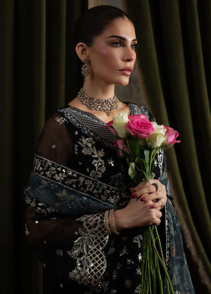 Nureh Embroidered Chiffon Suits Unstitched 4 Piece Suit NU25ELU NEL-75 - Luxury Collection