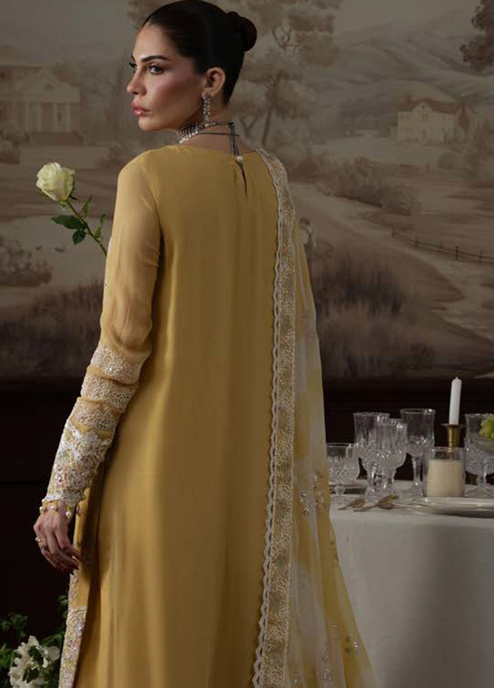 Nureh Embroidered Chiffon Suits Unstitched 4 Piece Suit NU25ELU NEL-76 - Luxury Collection