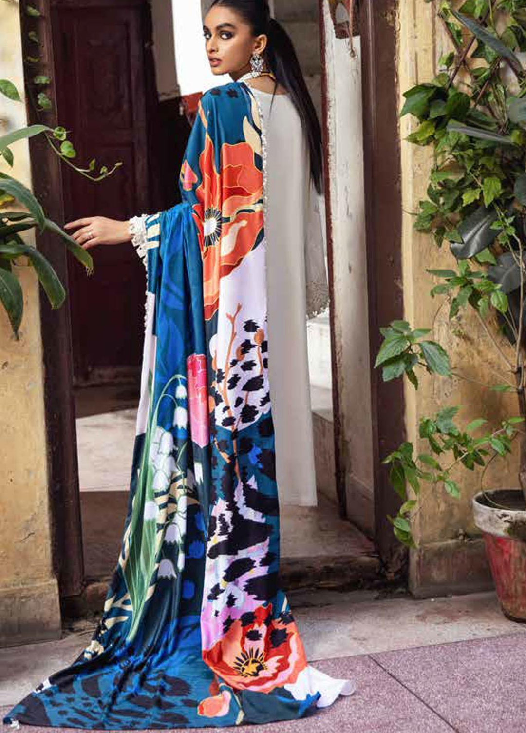 Nureh Embroidered Leather Peach Suits Unstitched 3 Piece NU21LT NE-22 - Winter Collection
