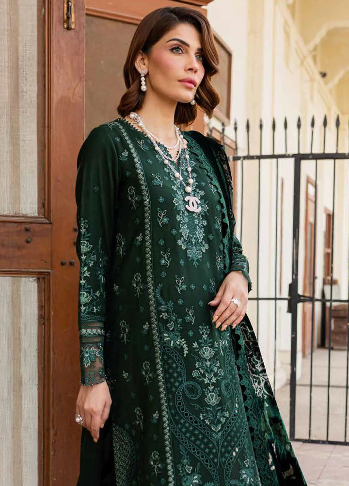 Nureh Embroidered Leather Peach Suit Unstitched 3 Piece NE - 122 - Winter Collection