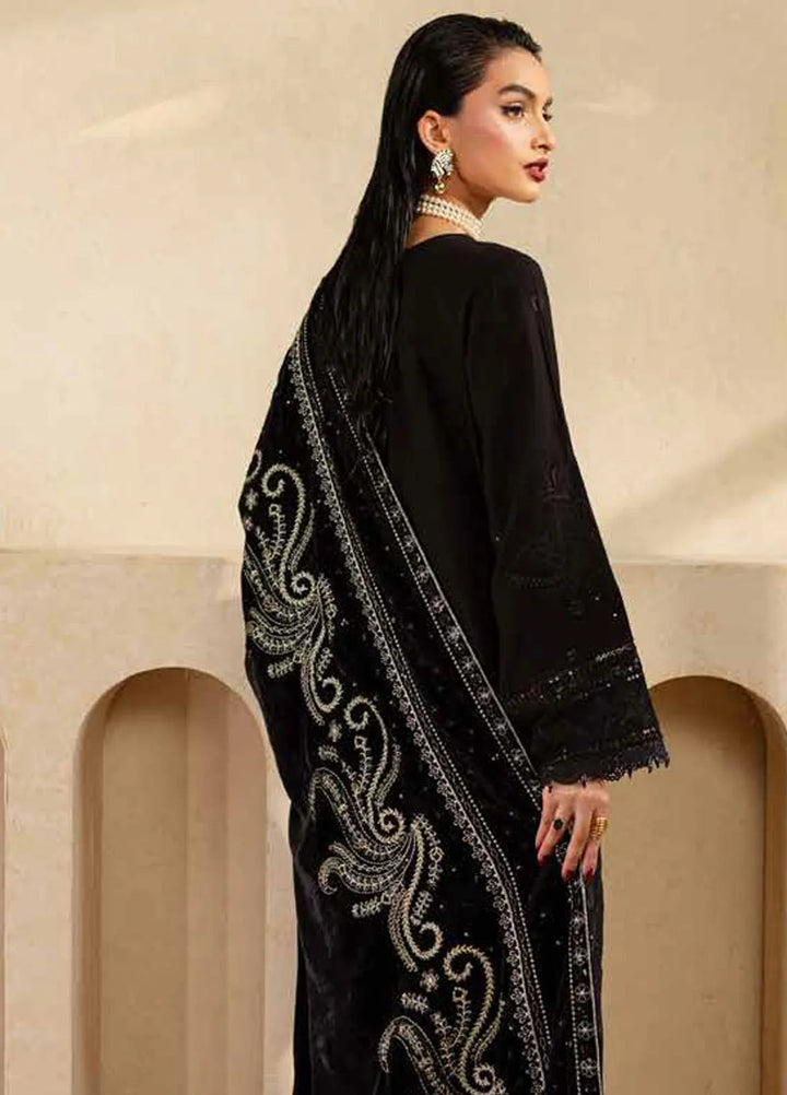 Nureh Embroidered Leather Peach Suit Unstitched 3 Piece NU24EV NE-128 - Winter Collection