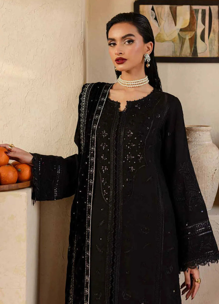 Nureh Embroidered Leather Peach Suit Unstitched 3 Piece NU24EV NE-128 - Winter Collection