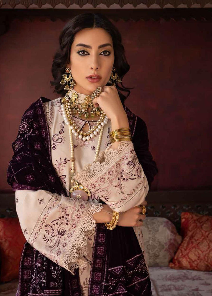 Nureh Embroidered Leather Peach Suits Unstitched 3 Piece NU22W NEP-18 - Winter Collection