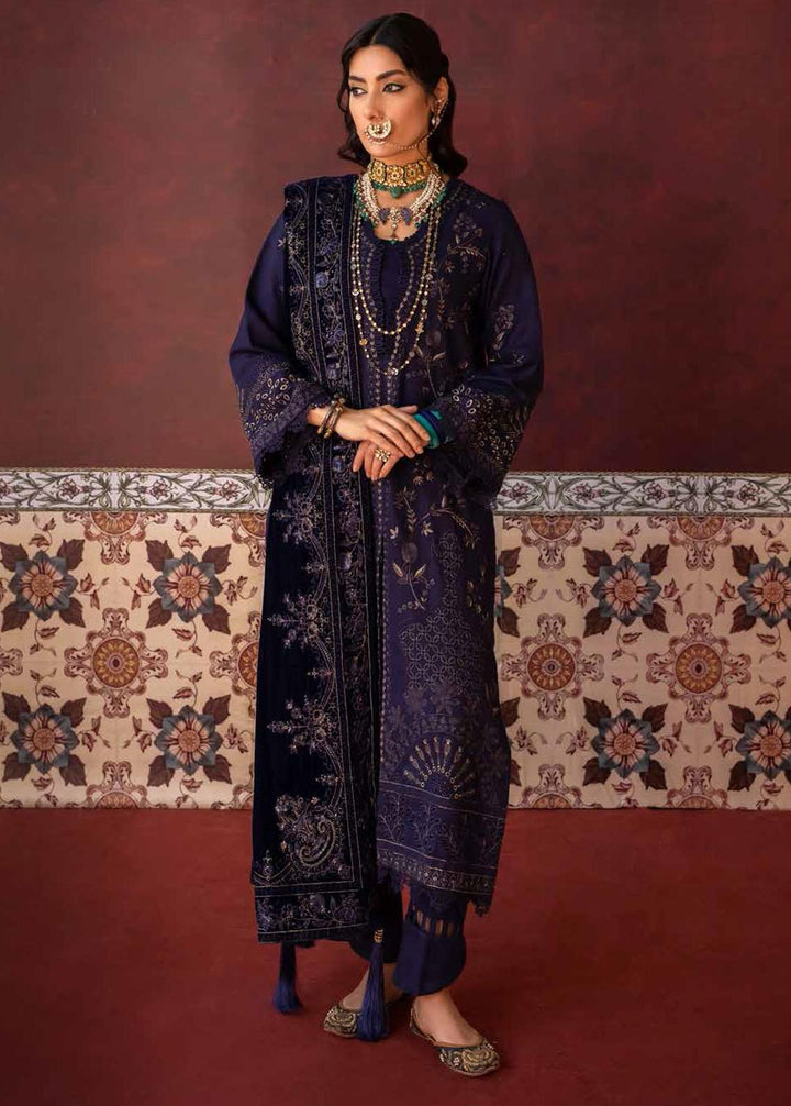 Nureh Embroidered Leather Peach Suits Unstitched 3 Piece NU22W NEP-19 - Winter Collection